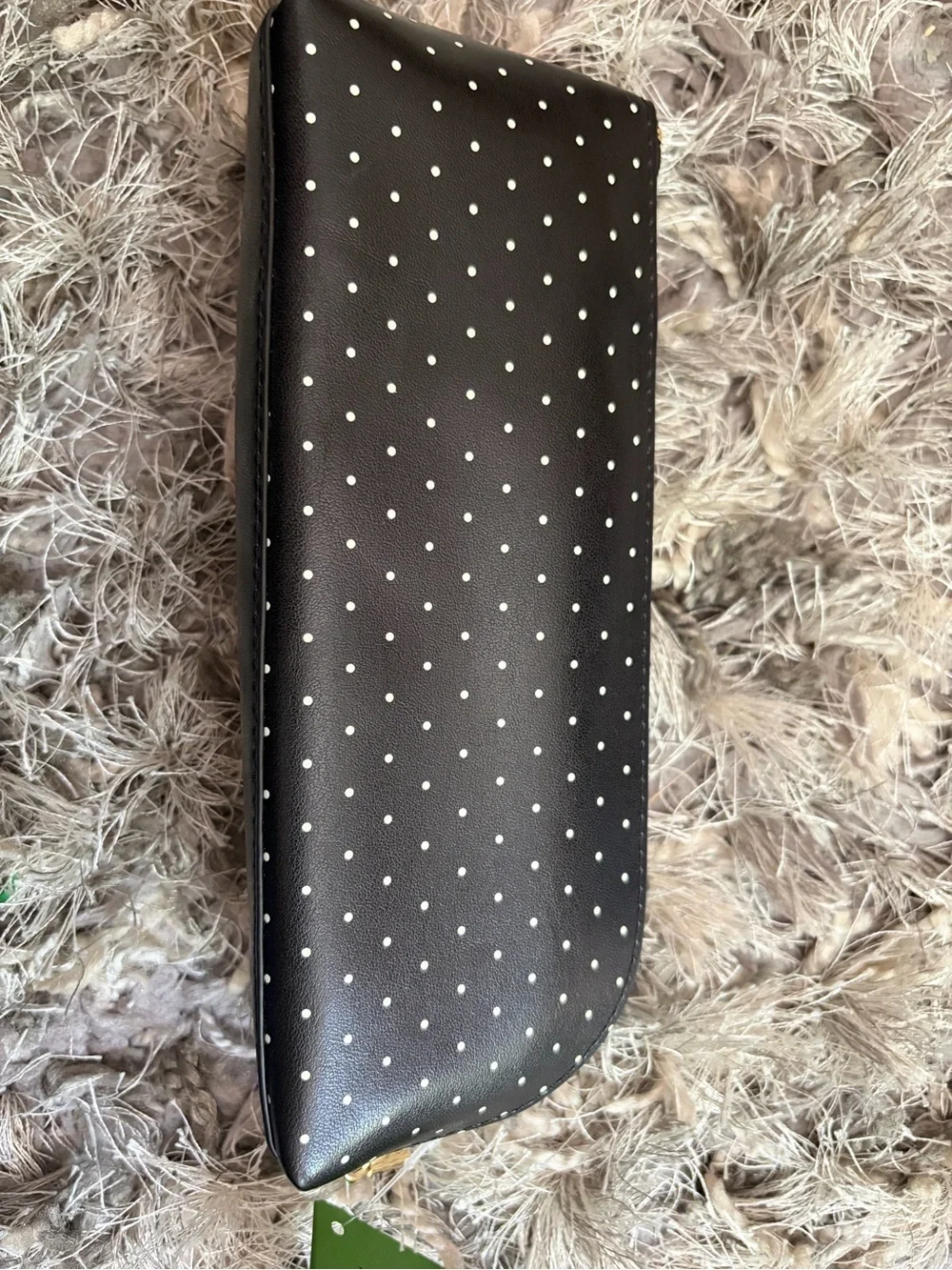 NWT kate spade Black with White Polka Dot Pencil Case